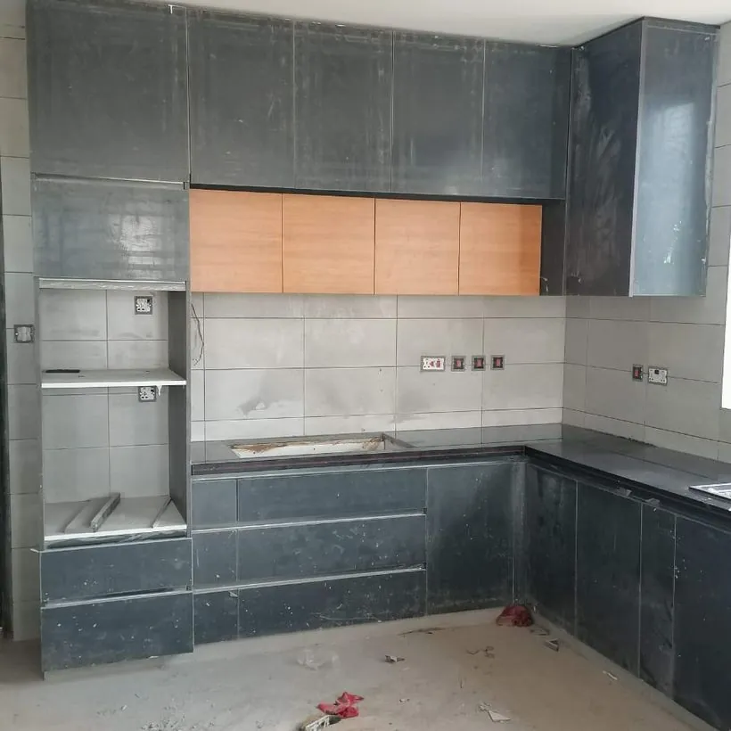 Kitchen before fit-out — bare shell